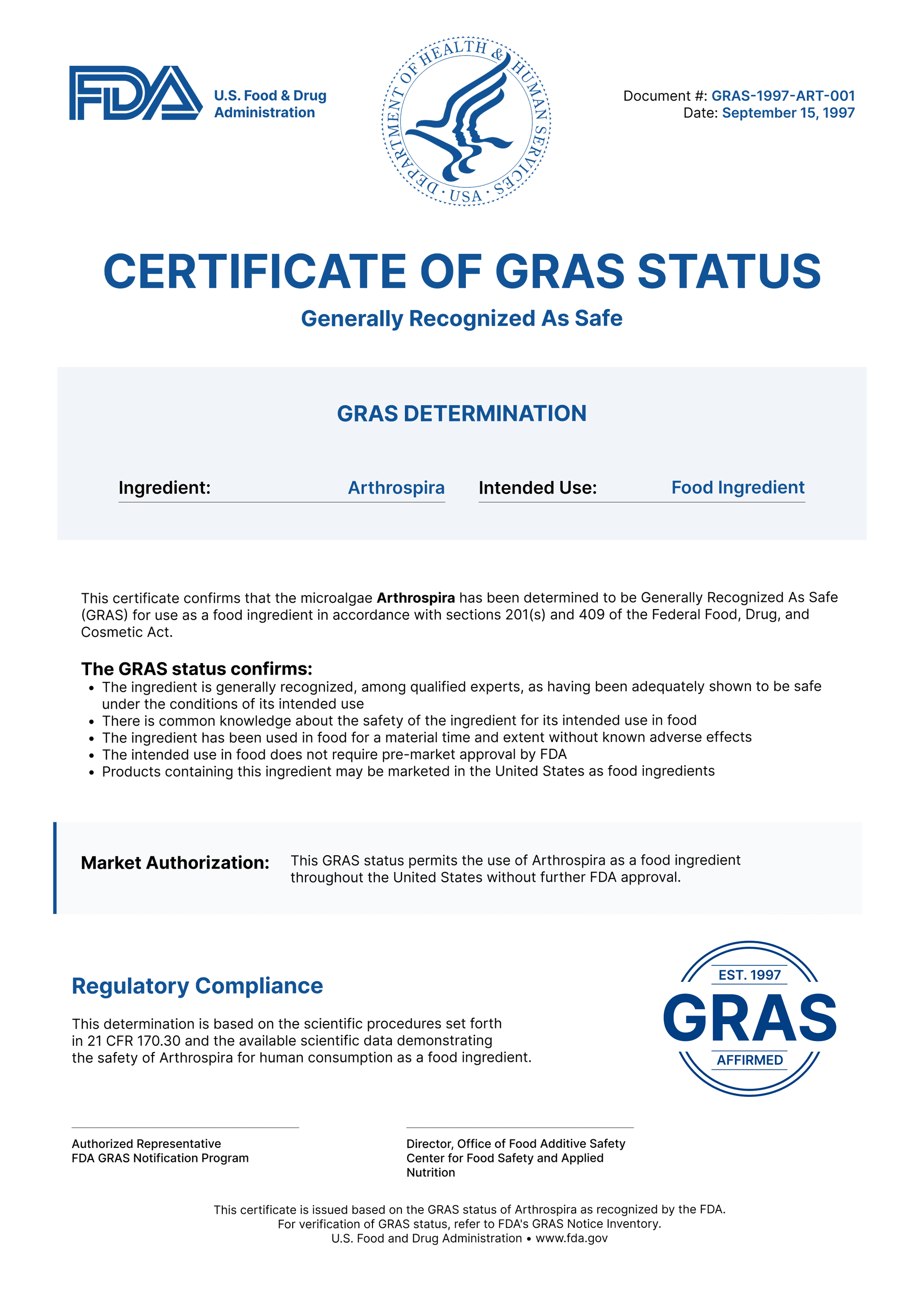 Generally Recognized As Safe