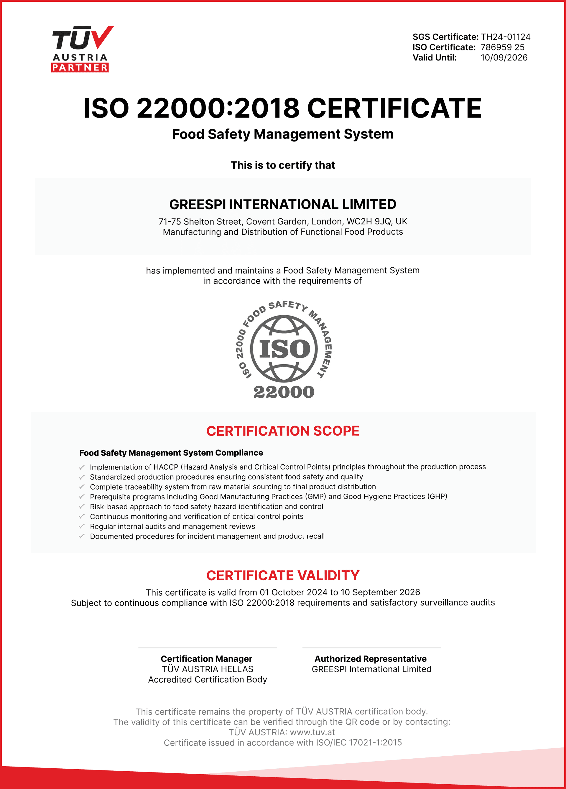 Safety & Quality Standards